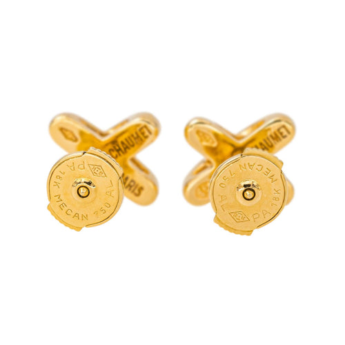 Boucles d'oreilles Chaumet Boucles d'oreilles Puces Jeux de Liens  Or jaune Diamant 58 Facettes 4437823CN
