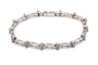 Bracelet Bracelet contemporain serti de diamants taille brillant en or blanc 18 carats 58 Facettes B777