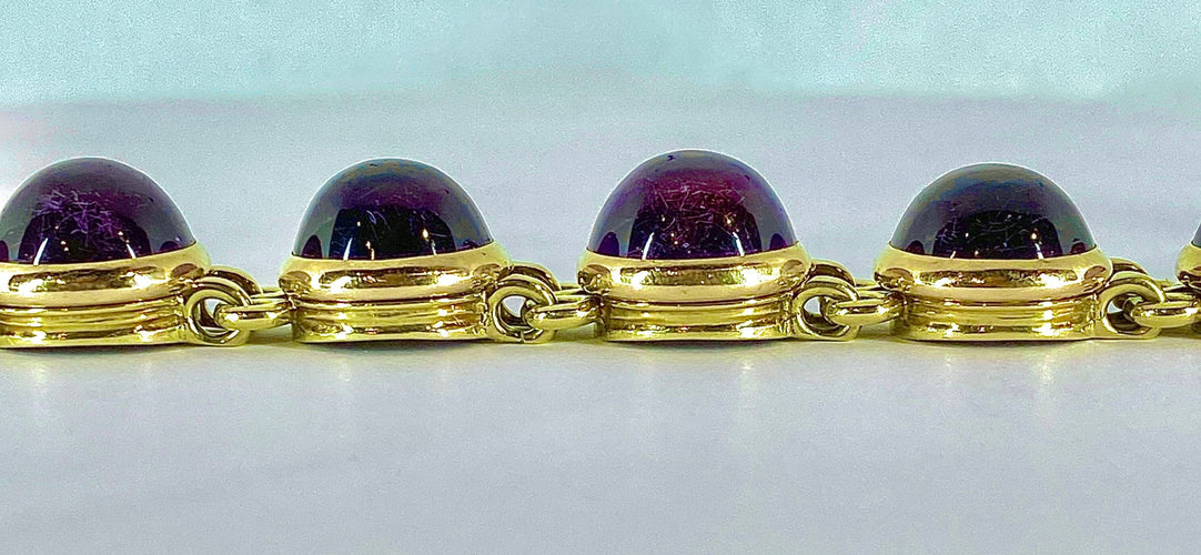Bracelet Améthystes cabochon