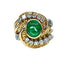 Bague 51.5 Bague en or jaune et platine, émeraude et diamants 58 Facettes AB539