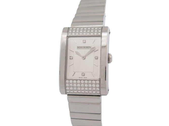 Montre vintage montre BOUCHERON reflet icare 34 mm quartz classique acier diamant 58 Facettes 268397