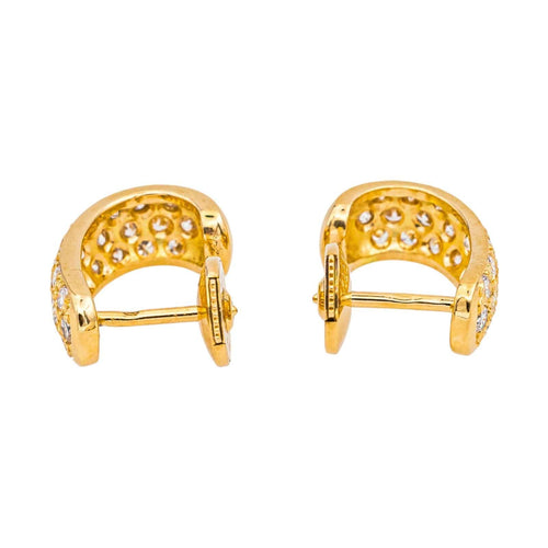 Boucles d'oreilles Or jaune Diamant