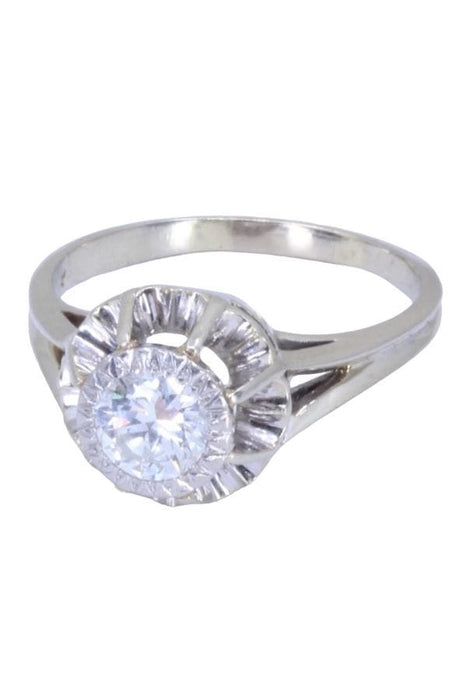 Bague 57 BAGUE SOLITAIRE ANCIEN DIAMANT 0.60 CARAT 58 Facettes 086811