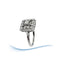 Bague Bague Vintage carrée - Diamants 0,44 carat - Or gris 18 K et platine 58 Facettes AA 1697