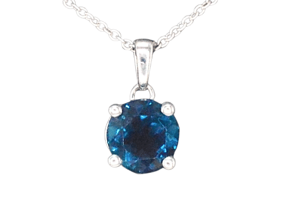 White gold pendant with topaz 58 Facettes 2331
