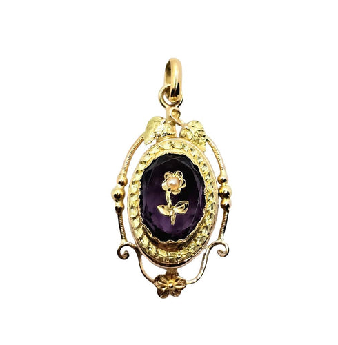 Pendentif Pendentif ancien en or rose et jaune 58 Facettes 313