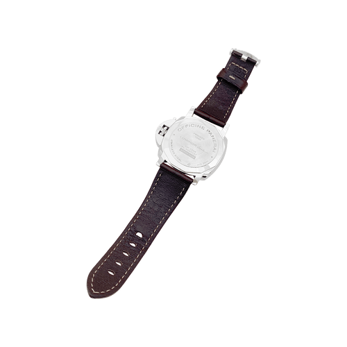 Montre Montre "Panerai Luminor Due", acier, cuir. 58 Facettes 34678