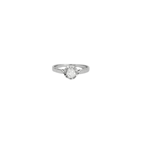Bague Bague Solitaire Diamant Or Blanc 58 Facettes