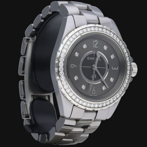 Montre Montre Chanel J12 33 mm à quartz chromatique et diamants 58 Facettes MT41307