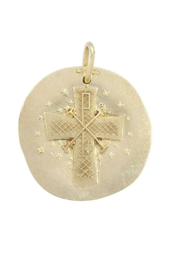 Pendentif Médaille Vierge au lys 58 Facettes 092631