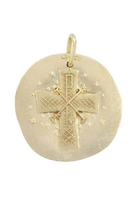 Pendentif Médaille Vierge au lys 58 Facettes 092631