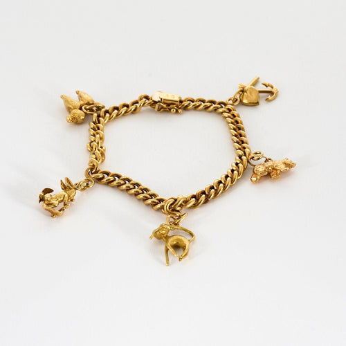 Bracelet Bracelet souple or jaune et charms 58 Facettes LEN1216