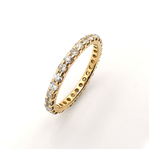 Bague 53 Alliances américaine or et diamants 58 Facettes