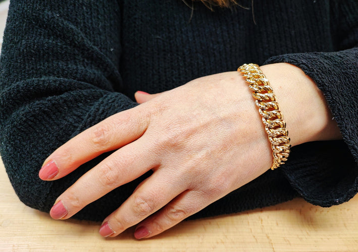 Bracelet Bracelet or jaune maille américaine 58 Facettes Bra.US.1430