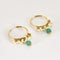 Boucles d'oreilles Boucles d'oreilles en or jaune et Chrysoprases 58 Facettes PER0470