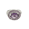 Bague 56 Bague en or blanc, diamants et améthystes 58 Facettes B250466