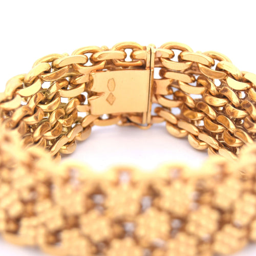 Bracelet Bracelet maille tressée en or jaune 18 kt 58 Facettes BR111