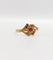 Bague 60 Bague fleur Art nouveau en or 18k, pierre rouge et perles (circa 1900) 58 Facettes A06426