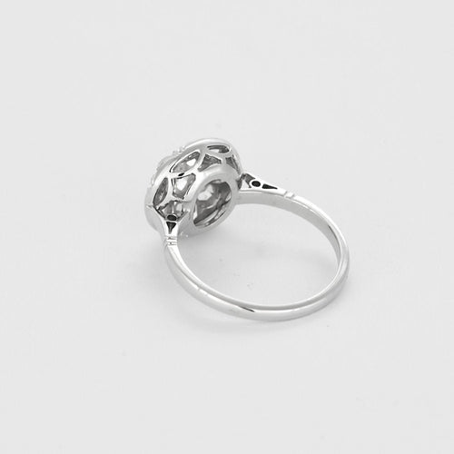 Bague 53 Bague en or gris et diamants taillés en rose 58 Facettes CAN1533X2