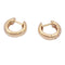 Boucles d'oreilles Paire de créoles or jaune, diamants. 58 Facettes 34483
