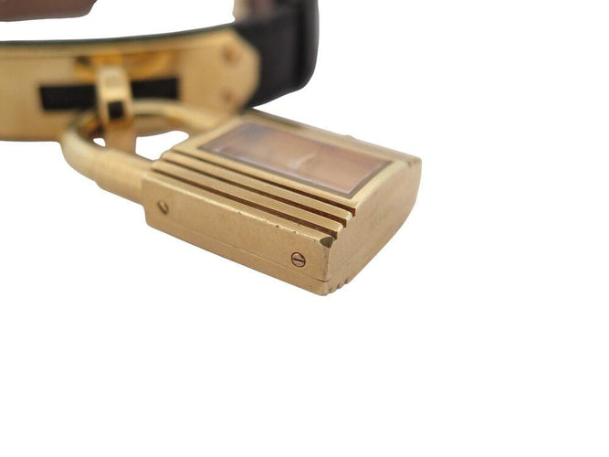Montre montre vintage HERMES Kelly Mini Cadenas 20 mm plaque or quartz dame 58 Facettes 268902