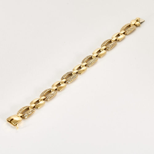 Bracelet Bracelet en Or jaune et diamants 58 Facettes REU1214