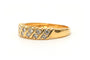 Bague 53 Bague contemporaine sertie de diamants taille brillant en or jaune 18 carats 58 Facettes 23233