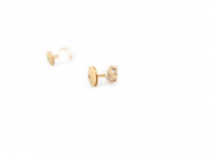 Boucles d'oreilles boucles d'oreilles puces CARTIER c en or rose diamant 0.48ct s 58 Facettes 270984