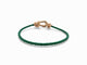 Bracelet bracelet FRED force 10 mm en or rose 18k + cable acier vert 16.5cm 58 Facettes 271014