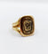 Bague 54 Chevalière antique or jaune monogrammée "Esto vir" 58 Facettes A05725