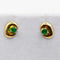 Boucles d'oreilles Puces d'oreilles or jaune et émeraudes 58 Facettes B01015