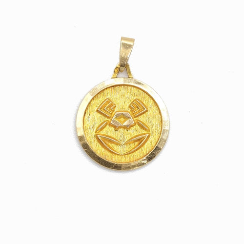 Médaille du signe du Zodiaque "Cancer" or jaune 58 Facettes 221