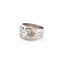 Anello a fascia en or blanc 18kt et diamants baguette