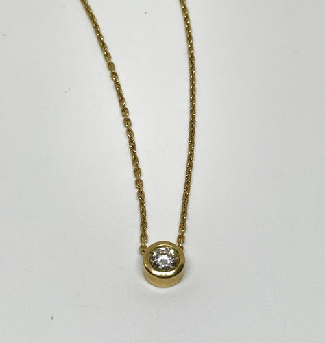 Collier Collier pendentif diamant 0,25cts or jaune 58 Facettes