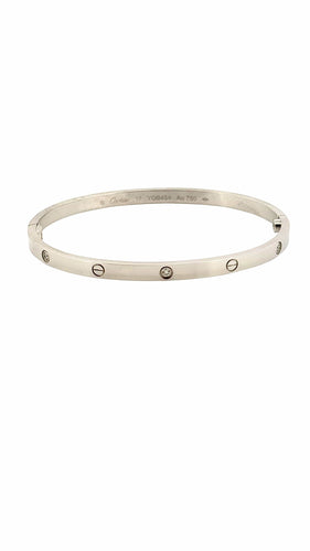 Bracelet Bracelet Cartier Love petit modèle or blanc 6 diamants 58 Facettes