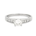 Bague 53 Bague solitaire en or gris ornée de diamants 58 Facettes GS6