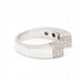 Ring 55 Pavé CARRE Ring in Gold and Diamonds 58 Facettes D360525FJ