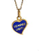 Pendentif Pendentif cœur en or jaune 18k et émail guilloché bleu 58 Facettes