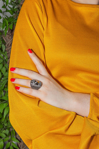 Bague 53 Bague Or noir Diamant 58 Facettes 578649RV