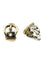 Boucles d'oreilles HERMES. Collection "Boucle sellier", boucle d'oreille argent et or 18K 58 Facettes