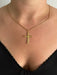 Pendentif Croix en or jaune 58 Facettes