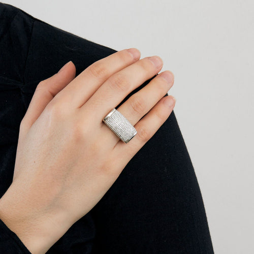 Bague 53 BAGUE PAVAGE DIAMANT 58 Facettes 31300008