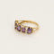 Bague 55 Bague jarretière en Or jaune améthystes et petits diamants 58 Facettes BL00341