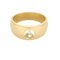 Bague 56 Solitaire jonc en or jaune et diamant 58 Facettes COMP1082
