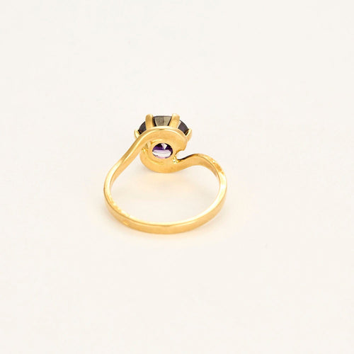 Bague 57.5 Bague mouvementée tanzanite 58 Facettes LP1177