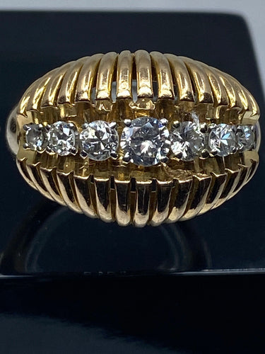 Bague 53 Bague en or, platine, diamants 58 Facettes