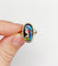 Bague 55 Bague Art nouveau Limoges plaque émaillée profil féminin en or 18k 58 Facettes A06418