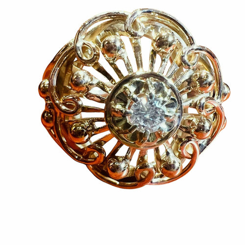 Bague Bague  or jaune 18 carats sertie d'un diamant époque 1940 58 Facettes 7468 A