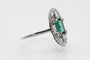 Bague 58 Bague Art Déco en or avec diamants et émeraudes 58 Facettes 10969