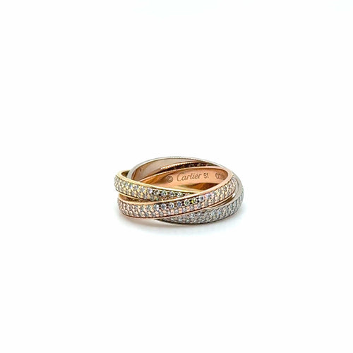 Cartier - Bague Trinity - Petit modèle - Pavée Diamants